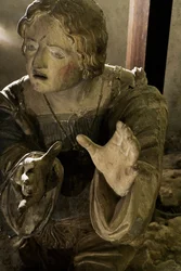 Kálvária, részlet, 1530 körül (festett fa)